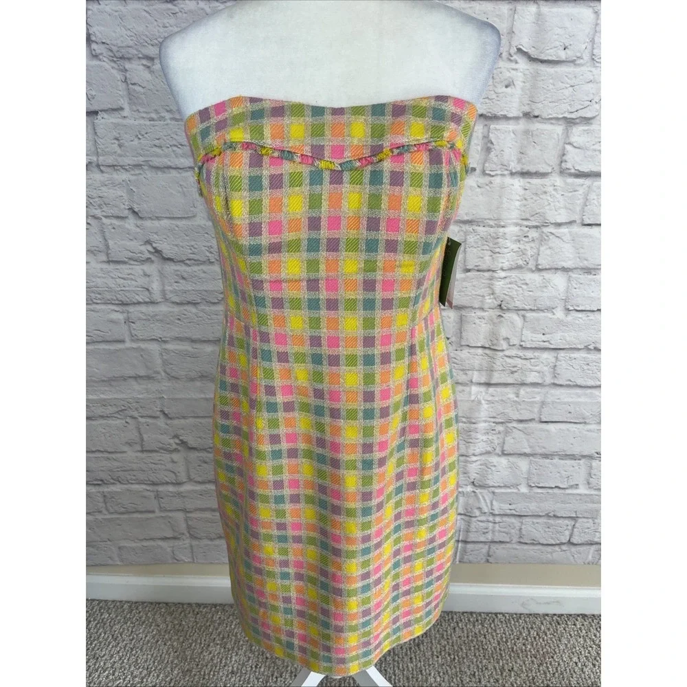 Lilly Pulitzer NWT Coquette Preppy Strapless BiBi Boucle Tweed Party Dress 10 - Picture 14 of 14